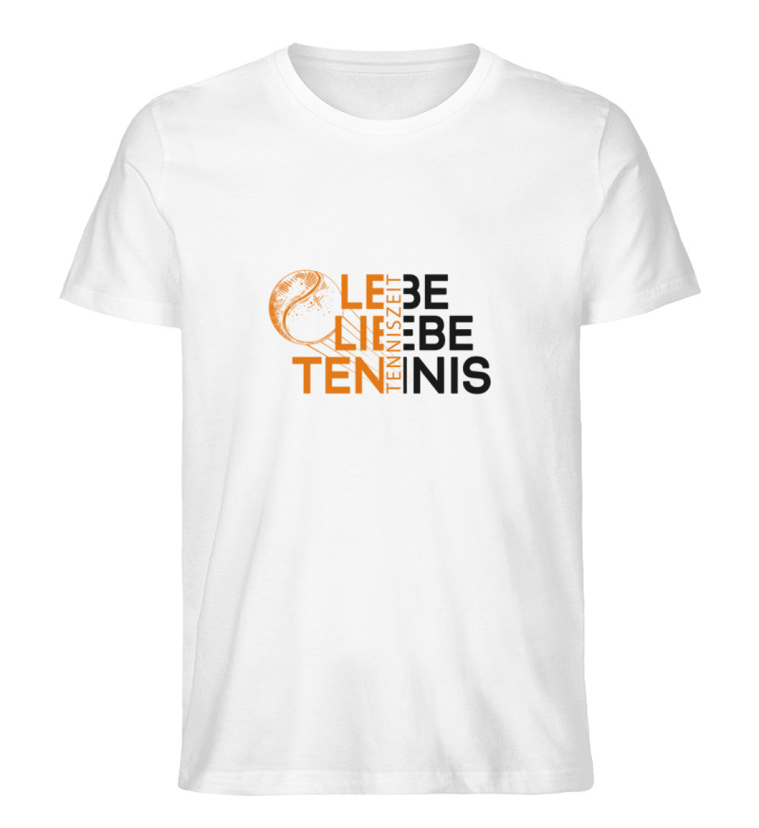 Lebe Liebe Tennis - Herren Premium Organic Shirt