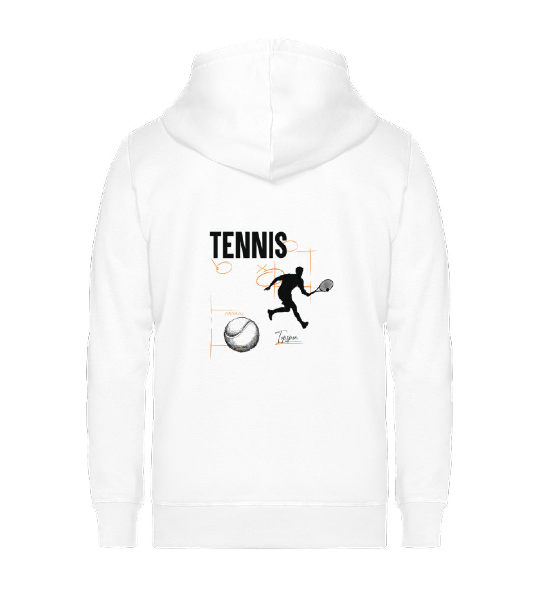 Tennis Topspin - Unisex Sweatjacke (Rückendruck)