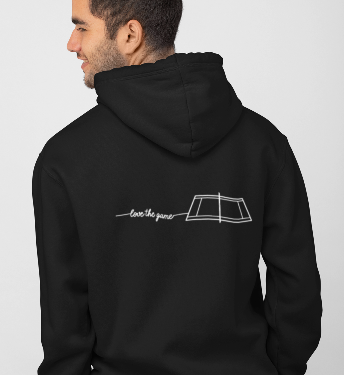 Love the game  - Unisex Sweatjacke (Rückendruck)