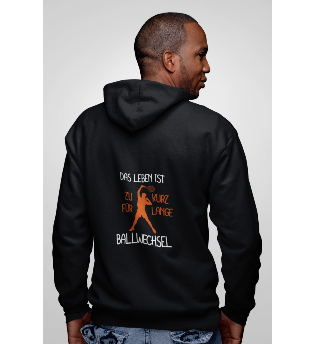 Das Leben ist zu kurz - Unisex Sweatjacke (Rückendruck)