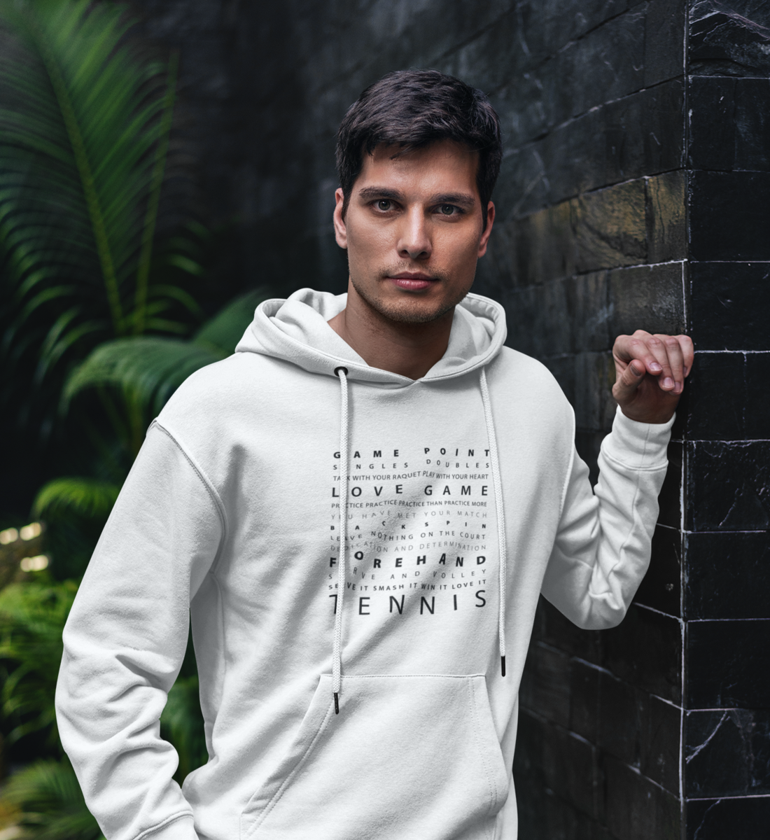 Schriftzug Tennis  - Unisex Organic Hoodie
