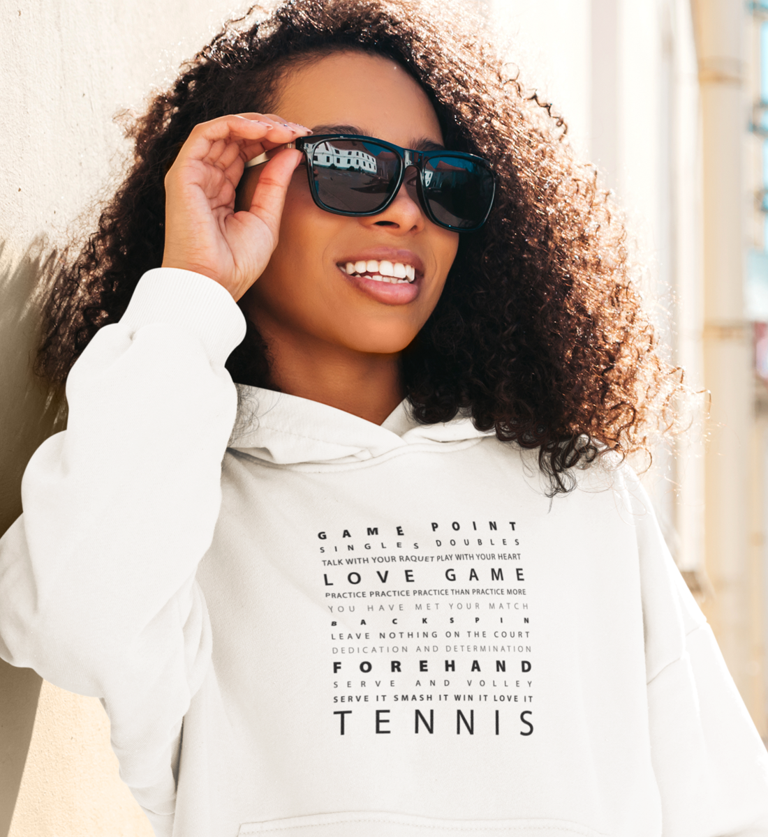 Schriftzug Tennis  - Unisex Organic Hoodie