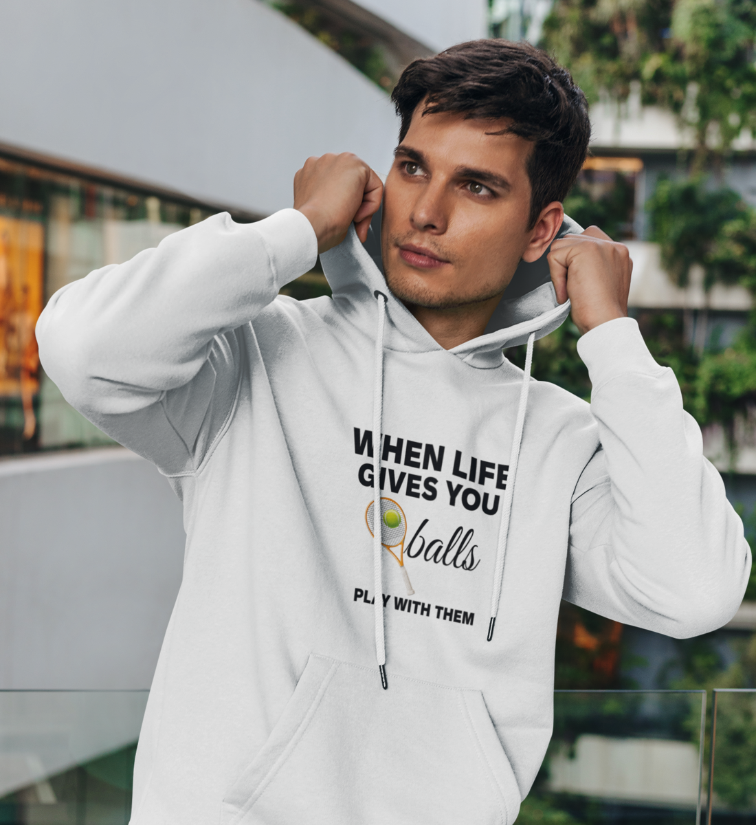 When life gives you balls - Unisex Organic Hoodie