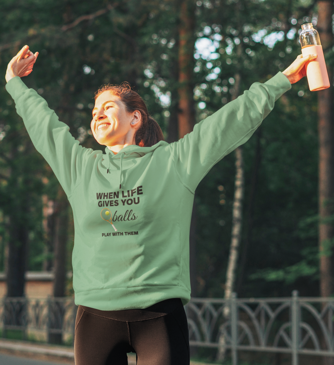 When life gives you balls - Unisex Organic Hoodie