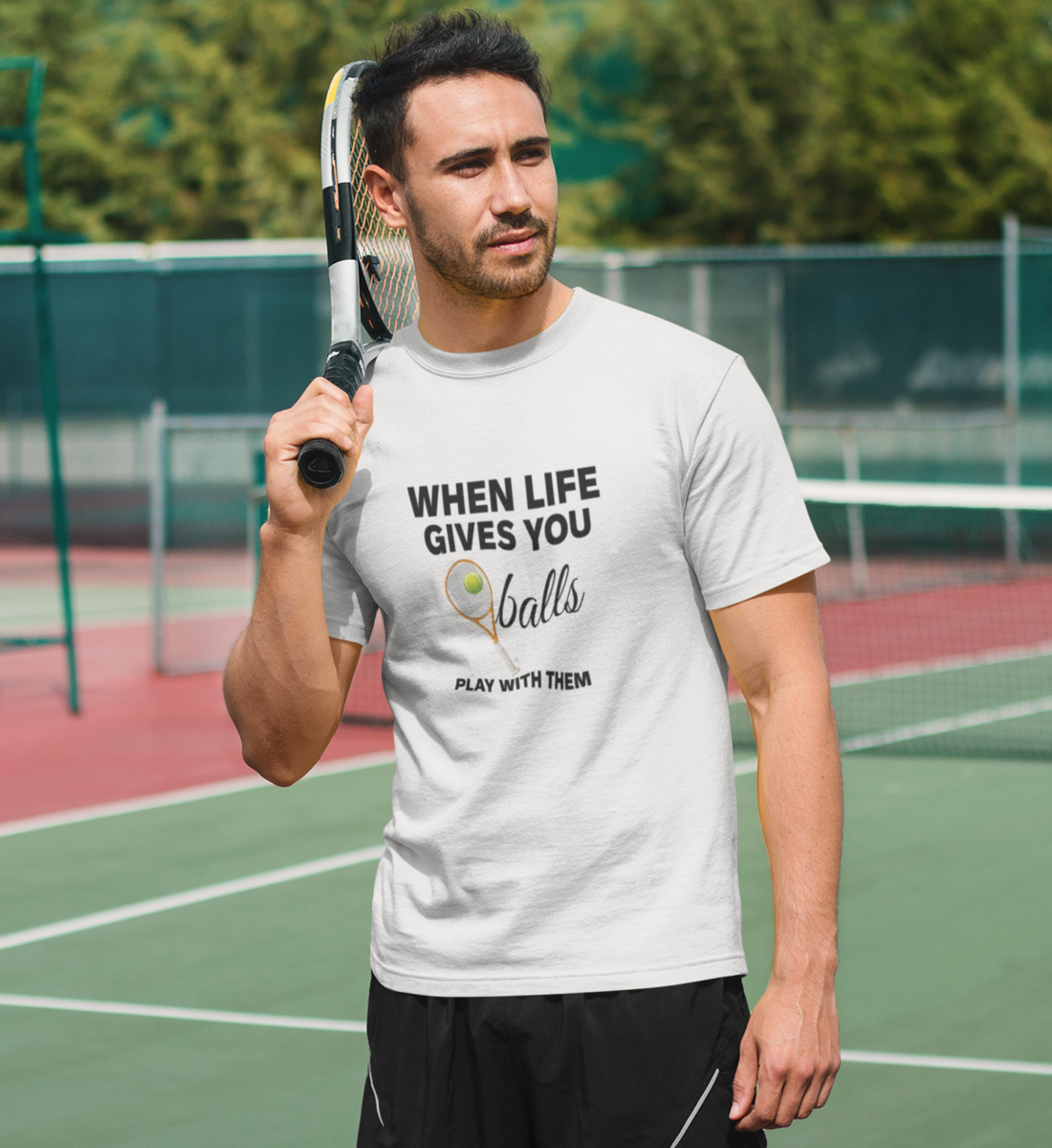 When life gives you balls - Herren Premium Organic Shirt