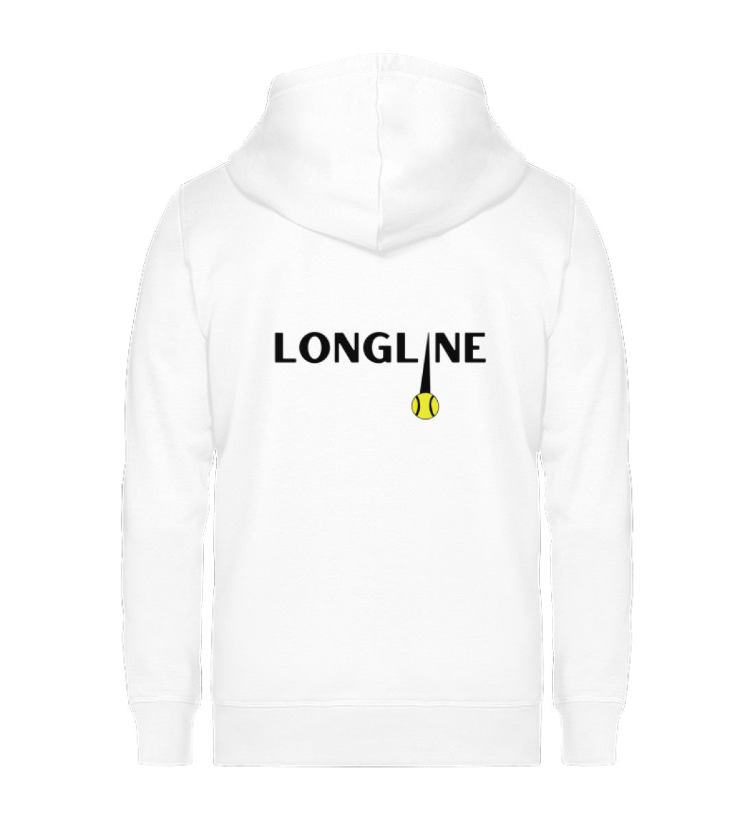 Longline  - Unisex Sweatjacke (Rückendruck)