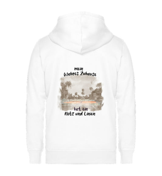 Mein wahres Zuhause  - Unisex Sweatjacke (Rückendruck)