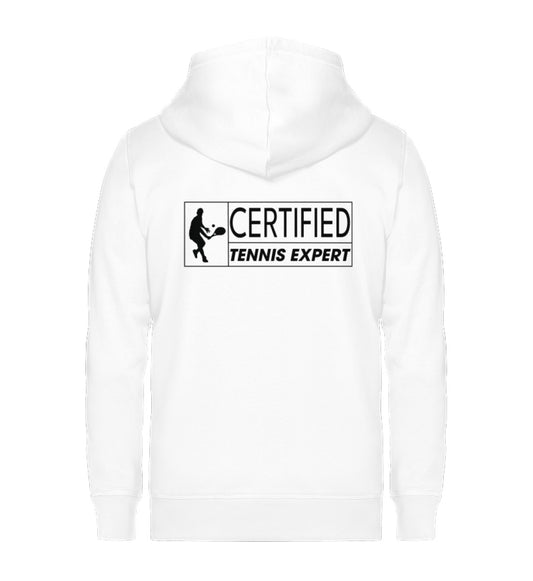 Certified Tennis Expert - Unisex Sweatjacke (Rückendruck)