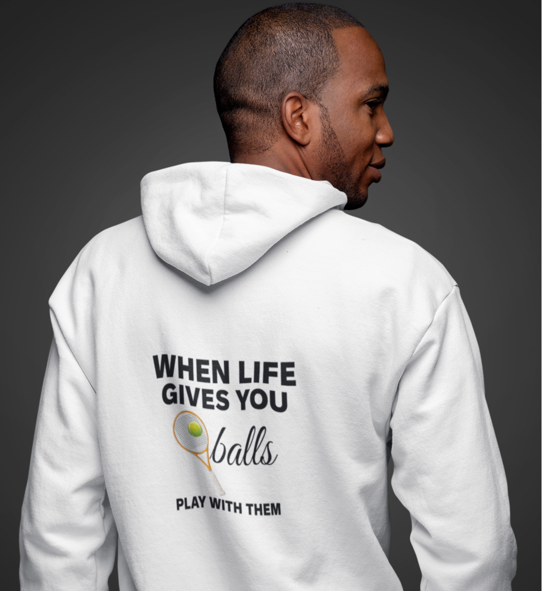 When life gives you balls  - Unisex Sweatjacke (Rückendruck)