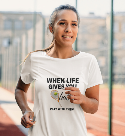 When life gives you balls  - Damen Premium Organic Shirt