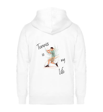 Tennis life  - Unisex Sweatjacke (Rückendruck)