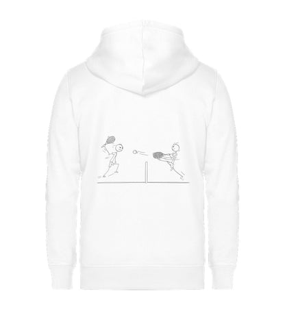 Tennis Clipart  - Unisex Organic Sweatjacke (Rückendruck)